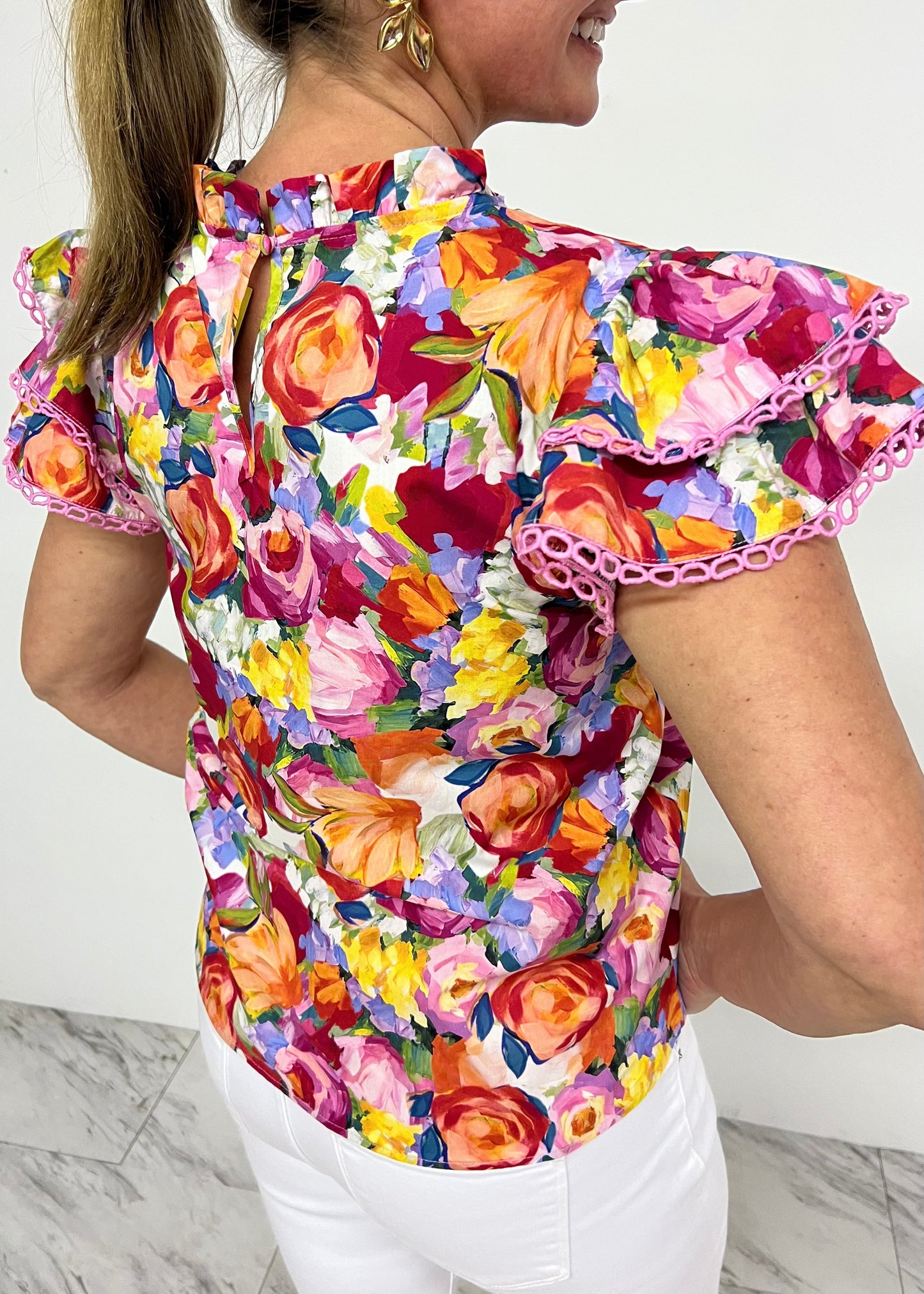 Trina Floral Print Top-FINAL SALE