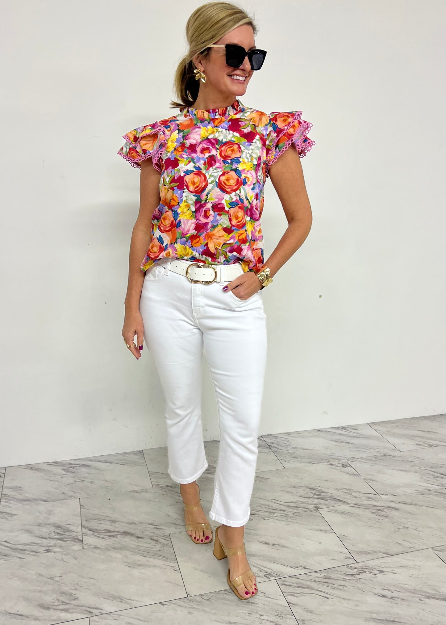 Trina Floral Print Top-FINAL SALE
