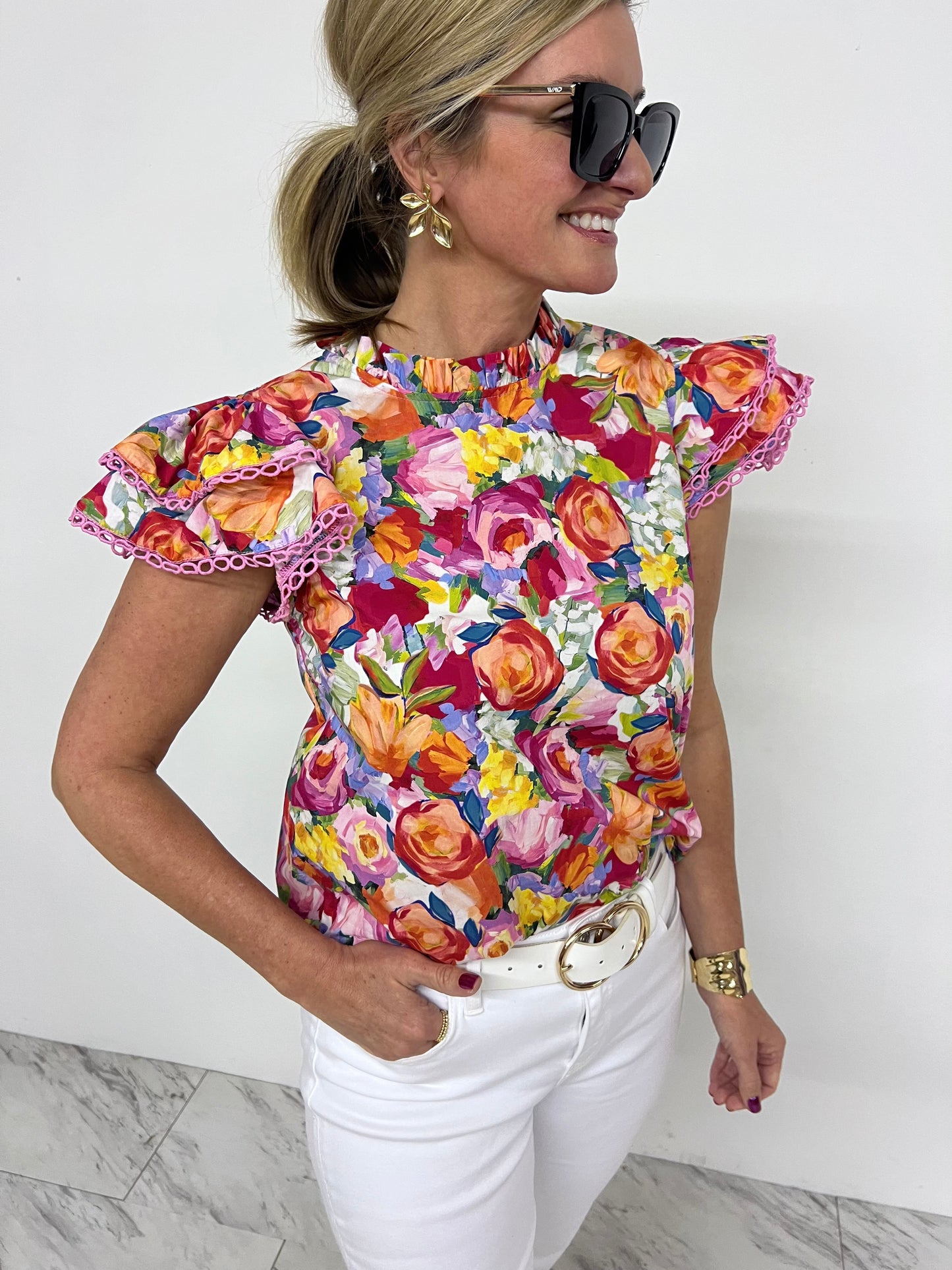 Trina Floral Print Top-FINAL SALE