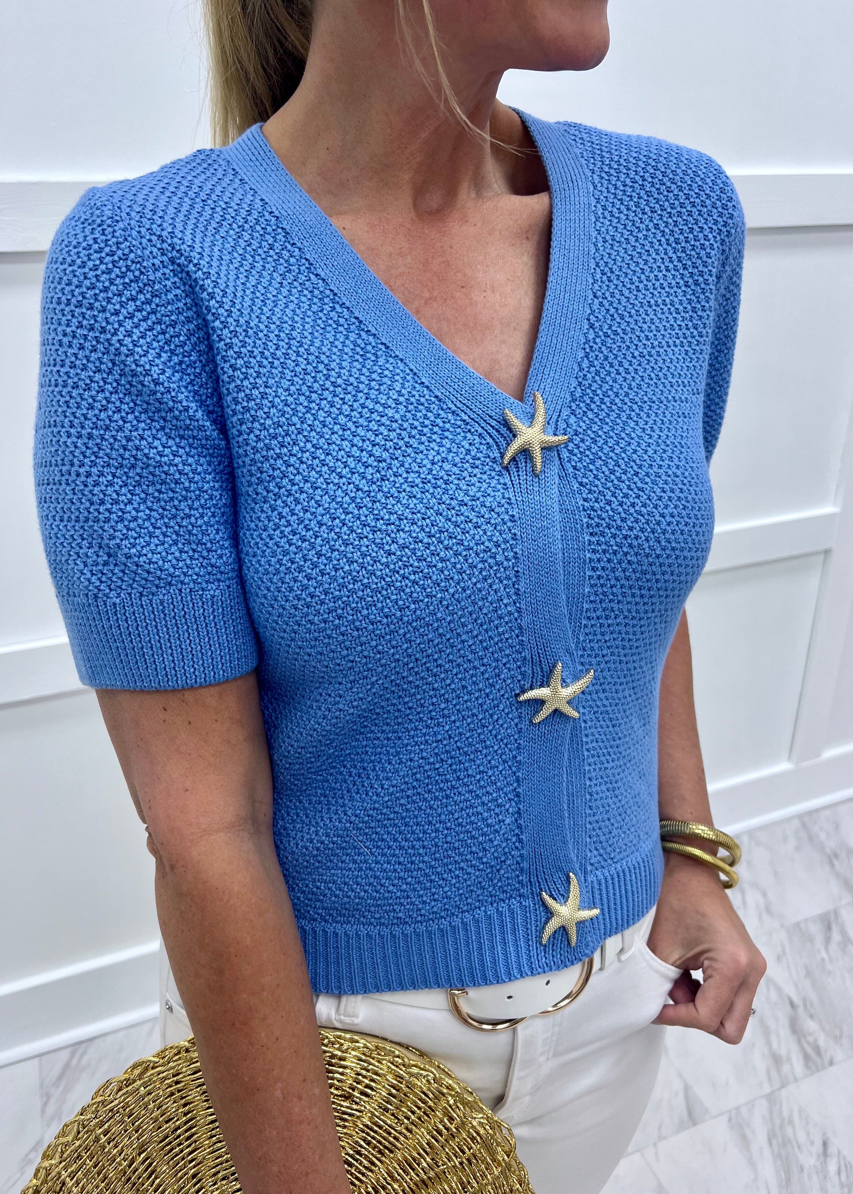 Starfish Sweater (Blue)-FINAL SALE – shop chartreuse