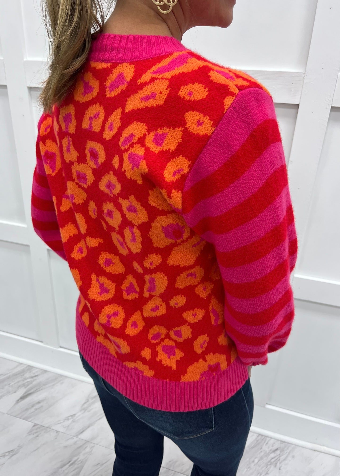 Style Spotting Leopard Mix Sweater