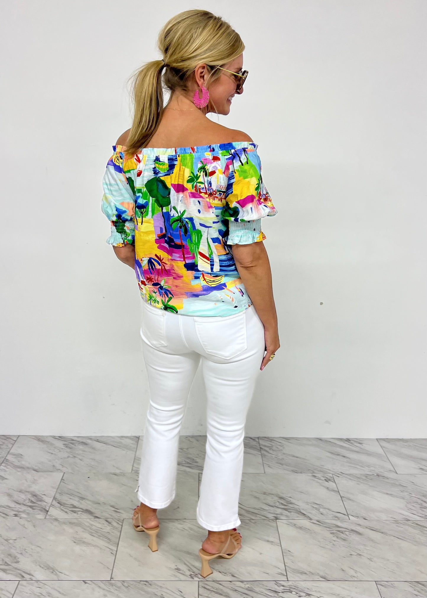 Island Breeze Off The Shoulder Top-FINAL SALE