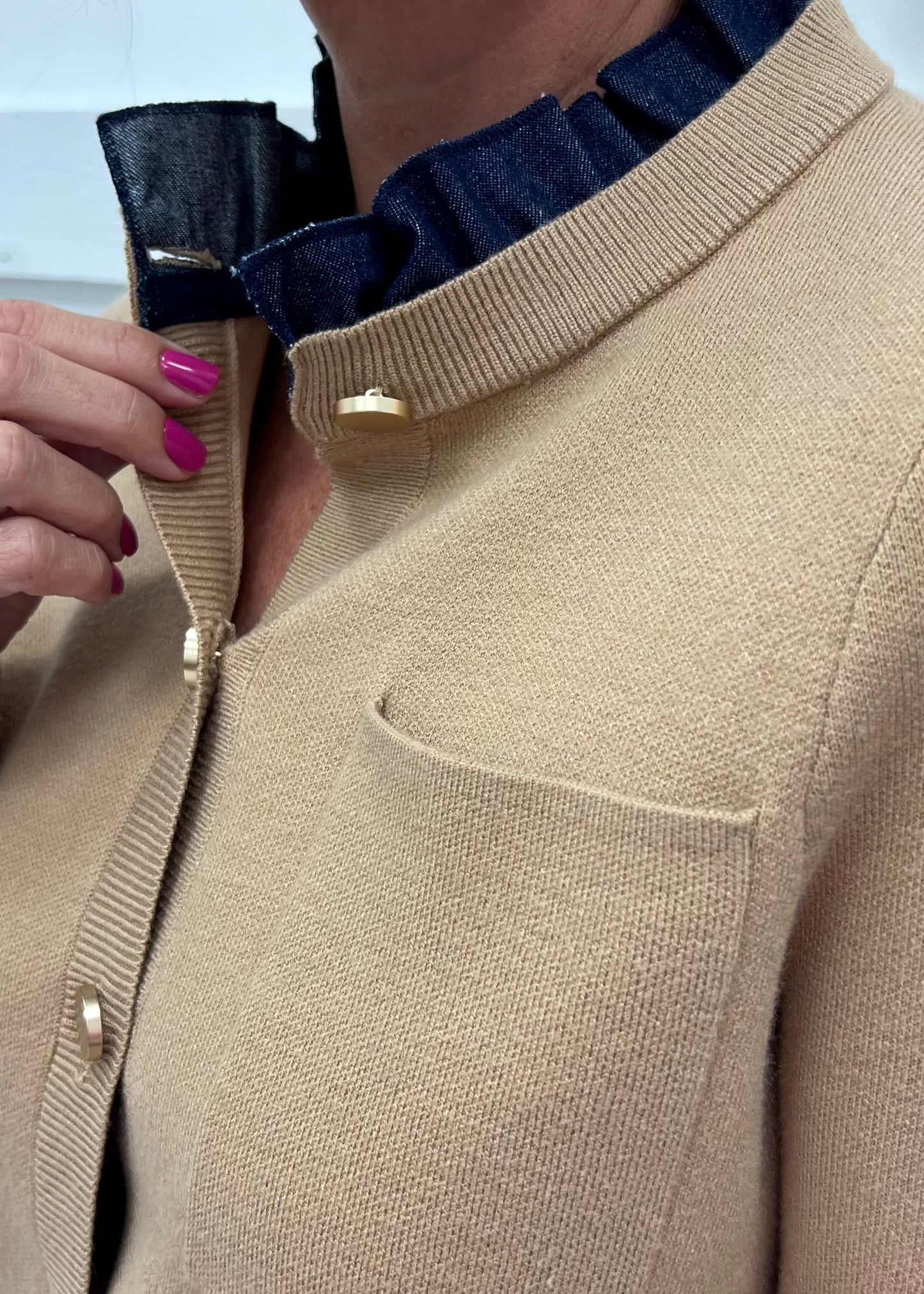 Dakota Denim Trim Cardigan