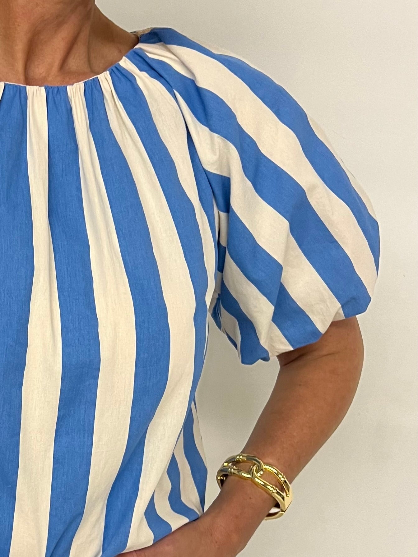 Cabana Blue Stripe Top-FINAL SALE