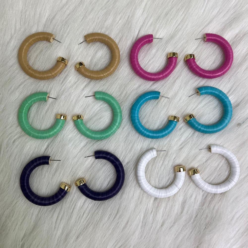 Adora Wrapped Hoop Earrings - FINAL SALE