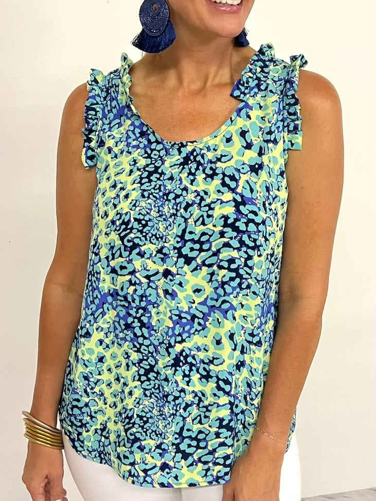 
                  
                    Alison Print Ruffle Tank Top - FINAL SALE
                  
                