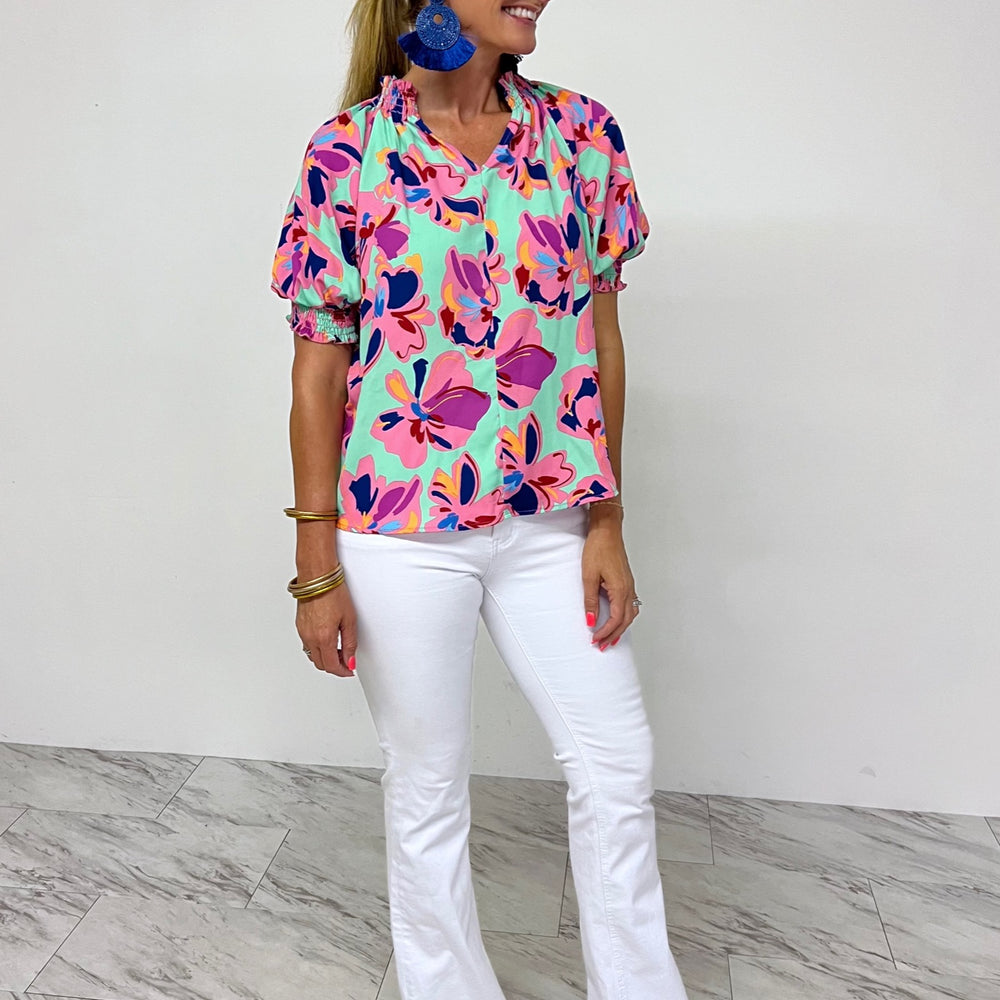 
                      
                        Jada Print V.Neck Top - FINAL SALE
                      
                    