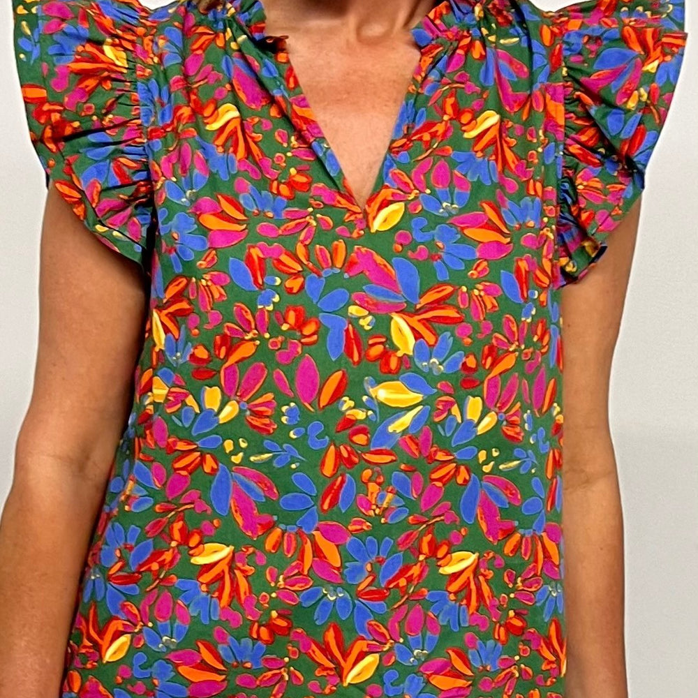 
                  
                    Miller Tropical Print Floral Top - FINAL SALE
                  
                