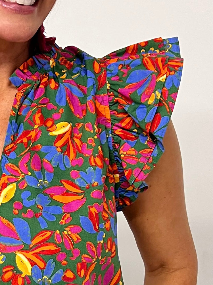 Miller Tropical Print Floral Top - FINAL SALE