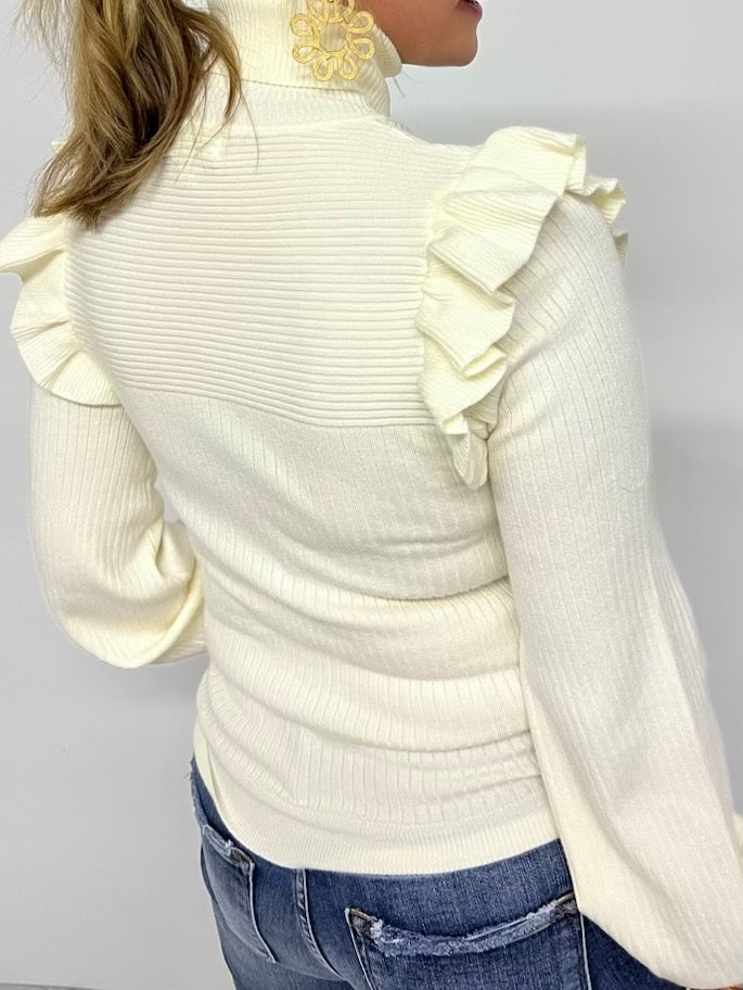 
                      
                        Tinsley Ruffle Turtle Neck (Ivory)
                      
                    