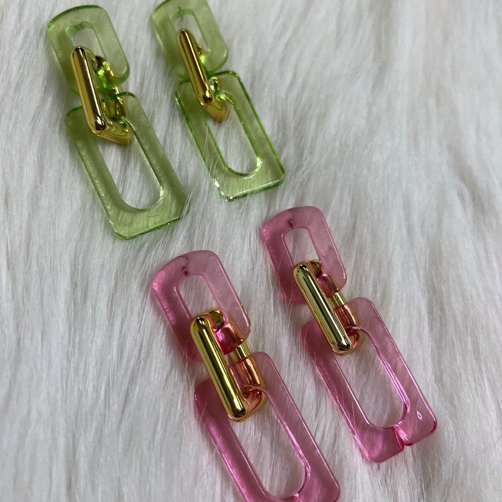 Modern Glam Lucite Earrings