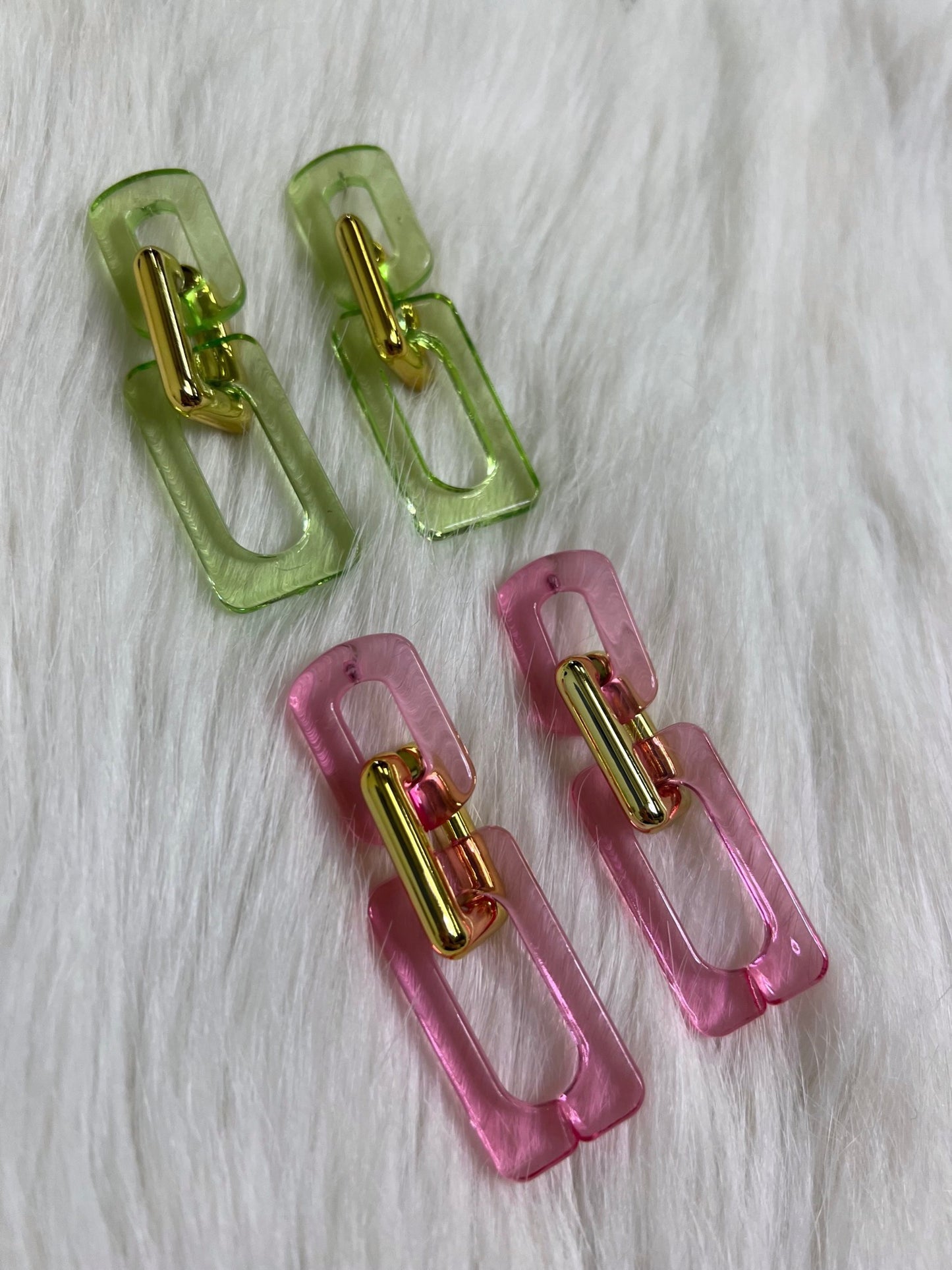 Modern Glam Lucite Earrings - FINAL SALE