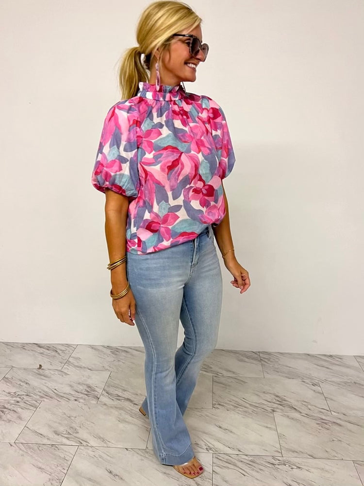 
                  
                    Lexi Flower Puff Sleeve Top - FINAL SALE
                  
                