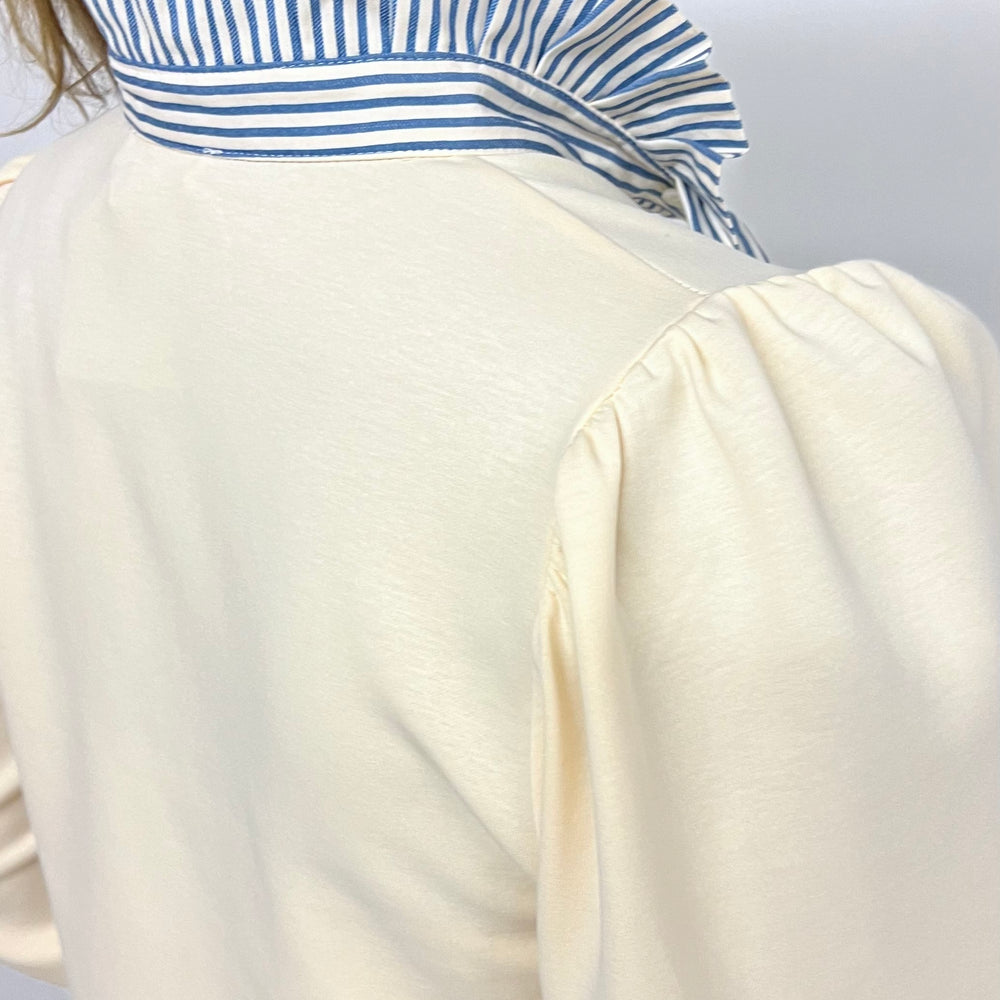 
                      
                        Sylvie Stripe Collar Top (Cream)
                      
                    