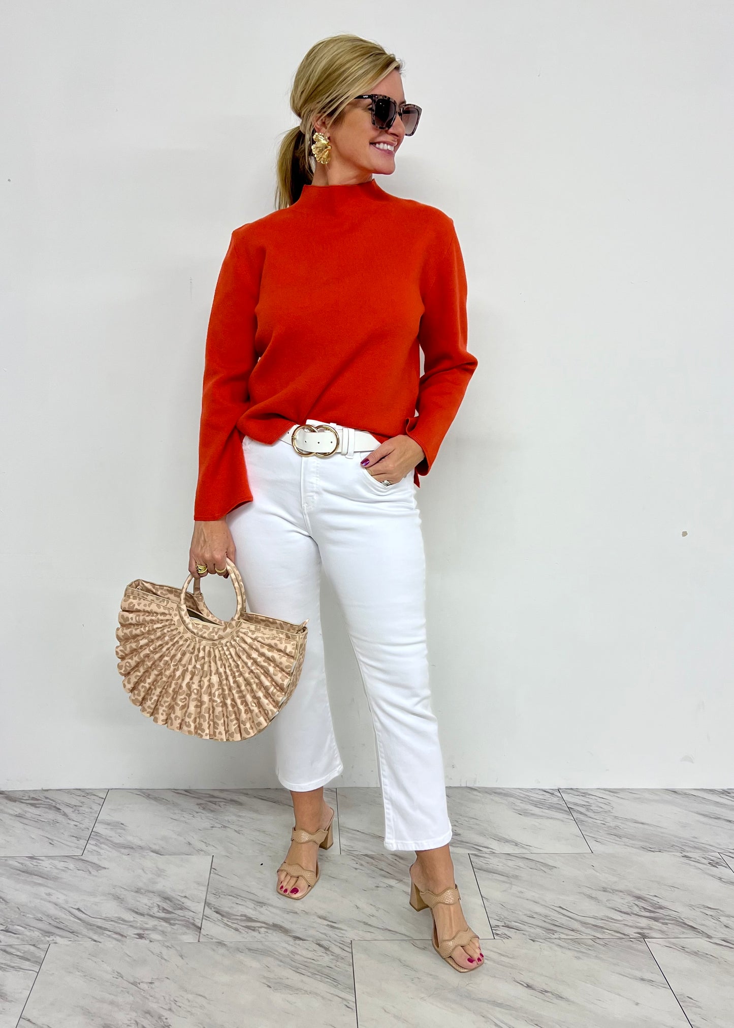 Elizabeth Mock Neck Sweater Top