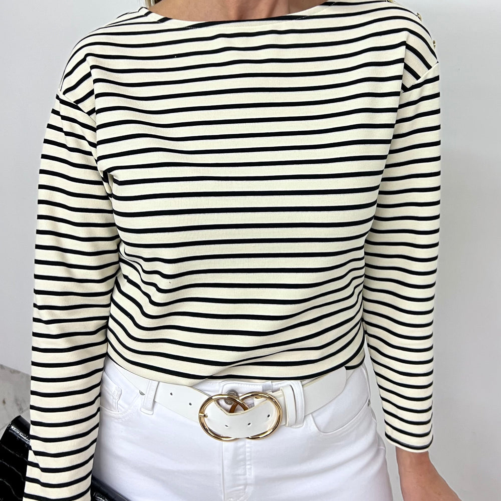 
                  
                    Saylor Boatneck + Button Top-FINAL SALE
                  
                