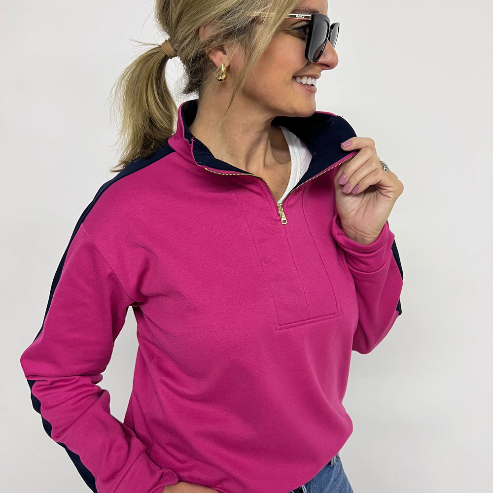 Lovely Weekend Pullover Top (magenta)