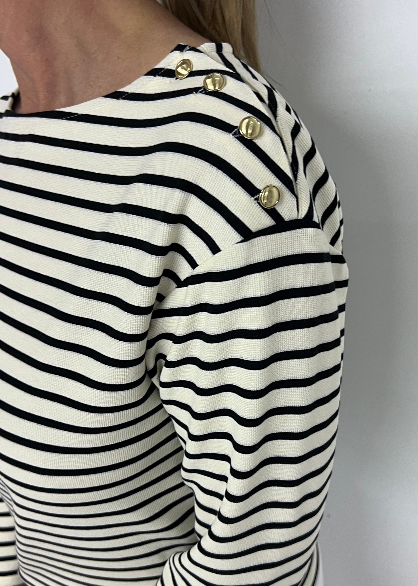 Saylor Boatneck + Button Top-FINAL SALE