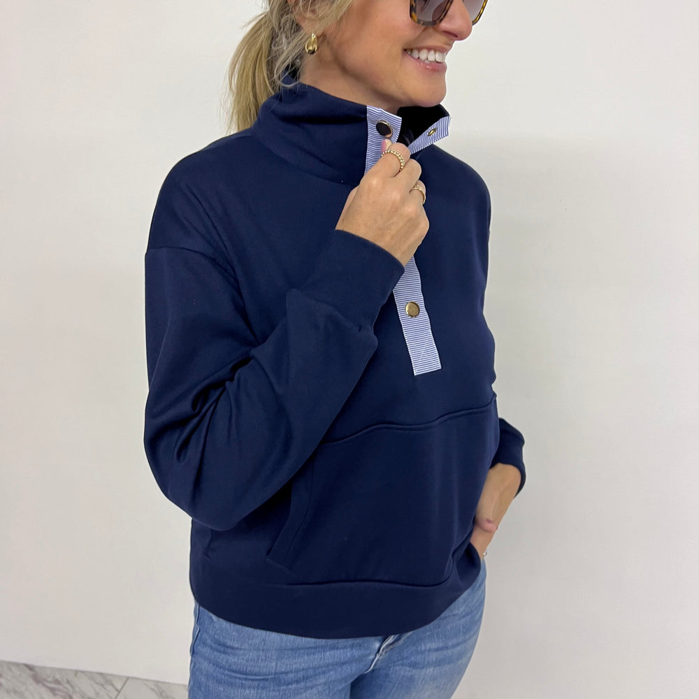 
                  
                    Everleigh Button + Stripe Pullover Top (navy)
                  
                