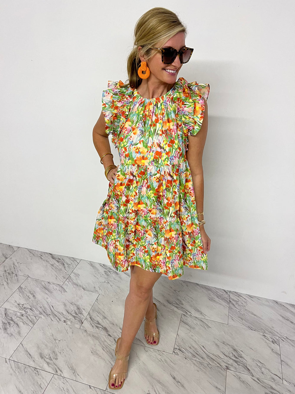 Garden Party Floral Dress- FINAL SALE