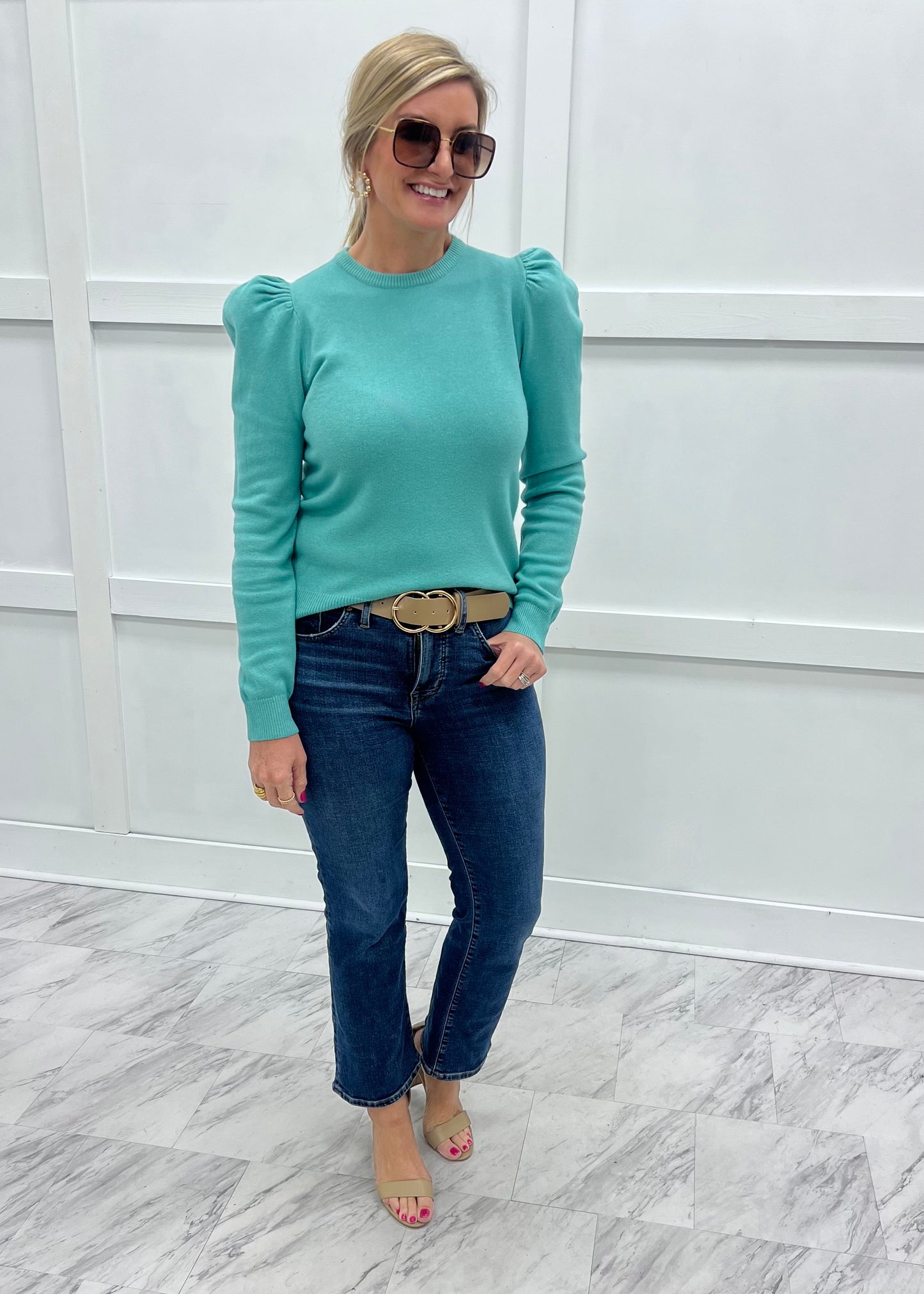 Shelby Classic Crew Sweater (Green)