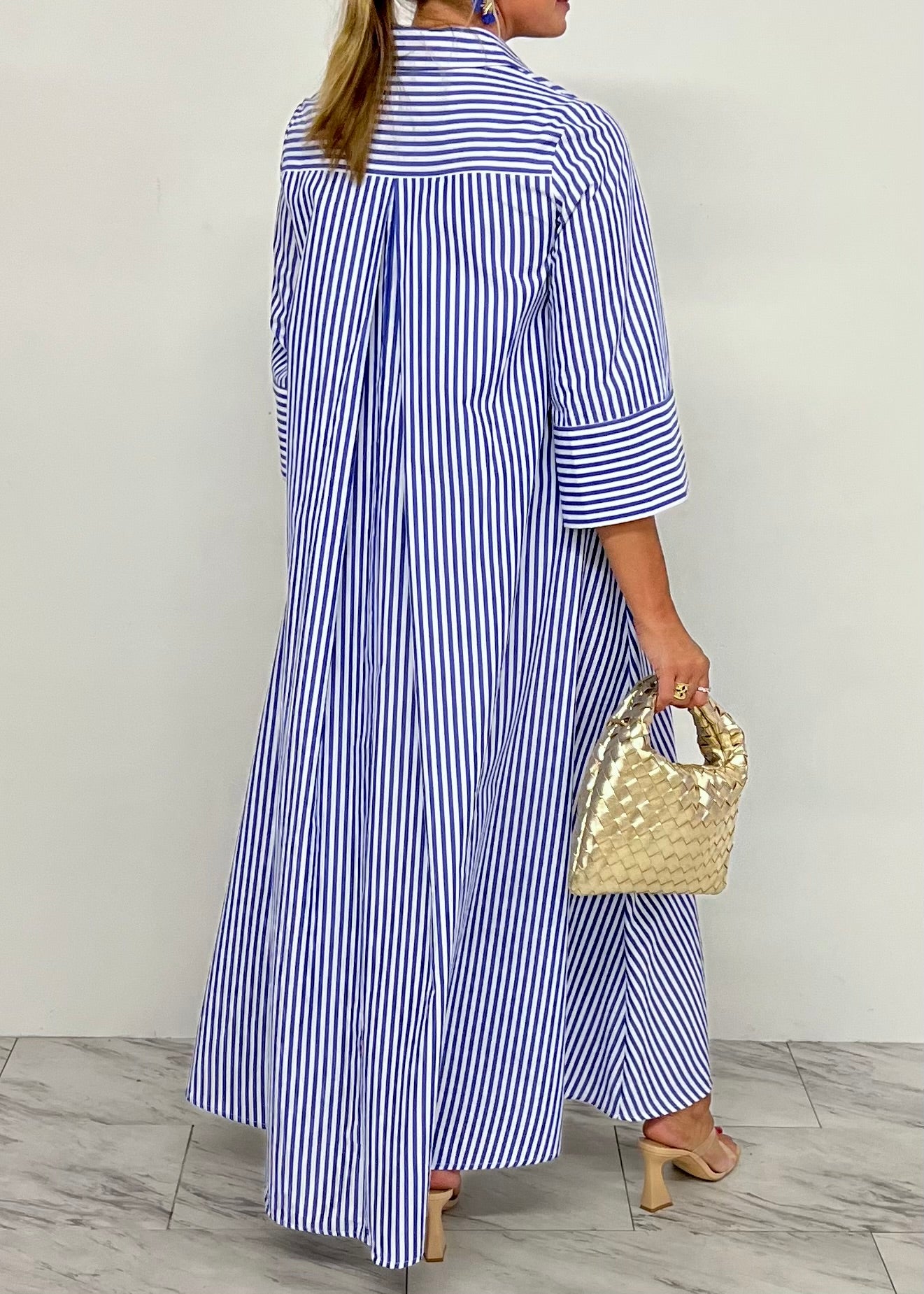 Santa Monica Shirt Dress (Blue)