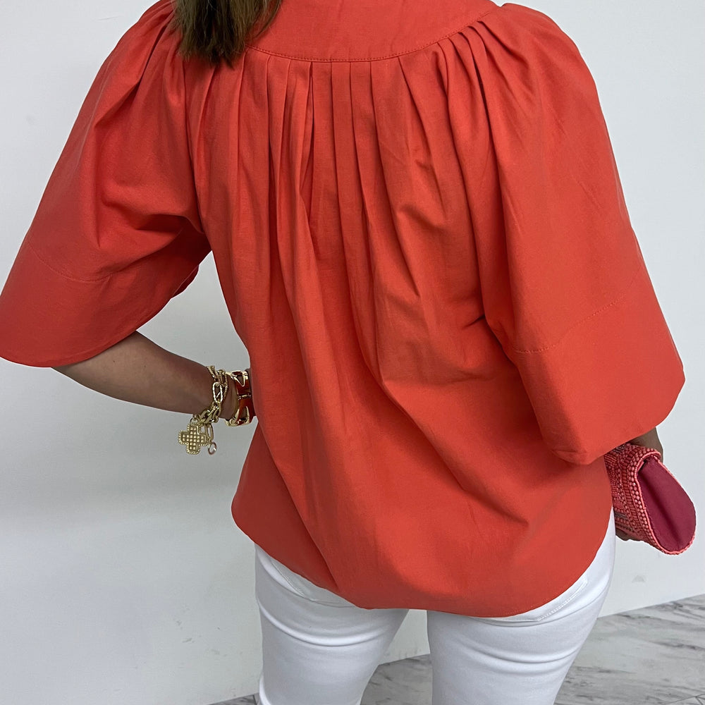 
                  
                    Karis Coral V.Neck Top
                  
                