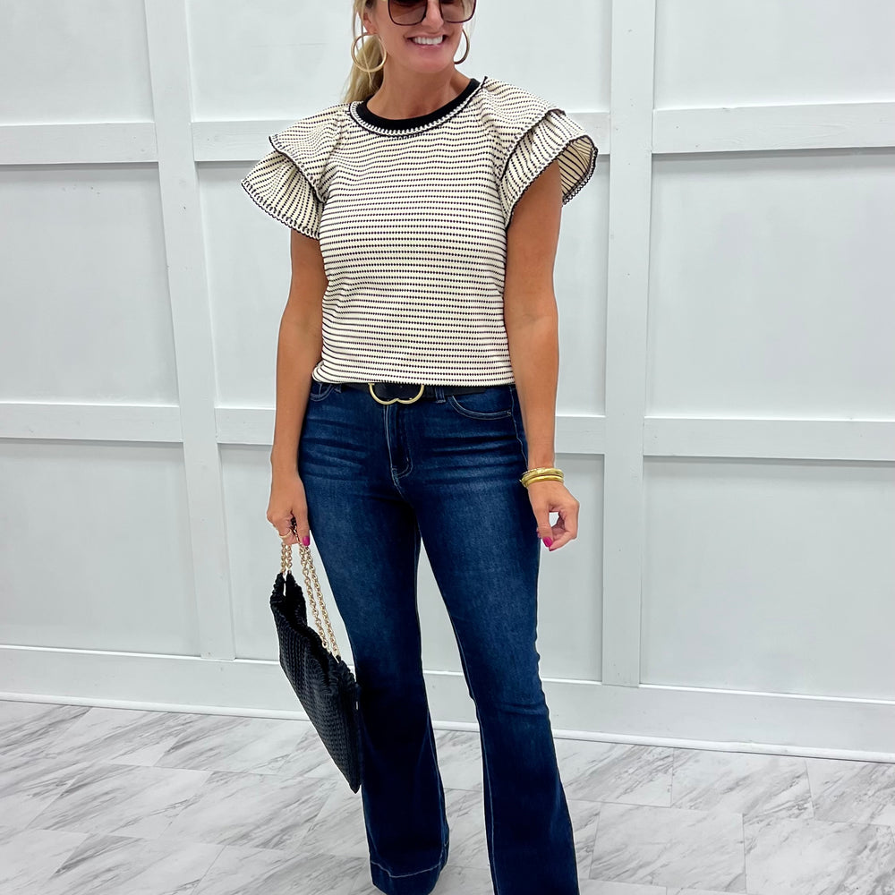 
                  
                    Twiggy Textured Stripe Top
                  
                