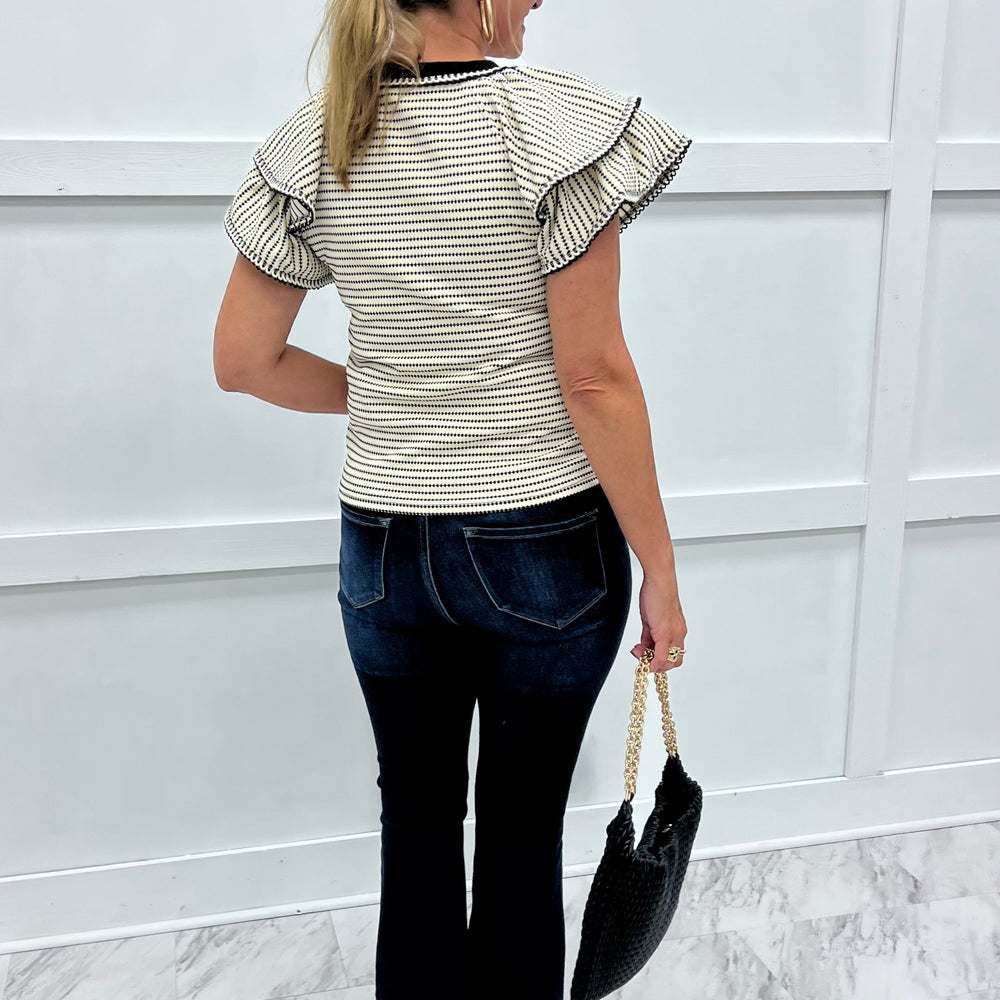 
                  
                    Twiggy Textured Stripe Top
                  
                