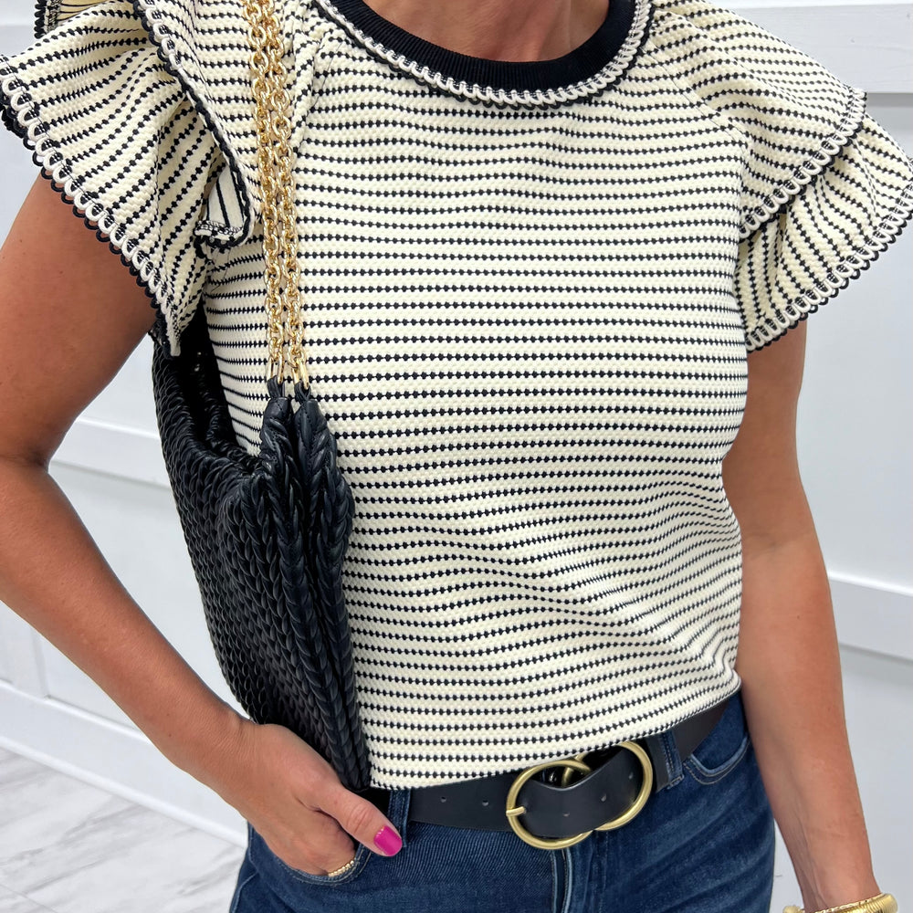 Twiggy Textured Stripe Top