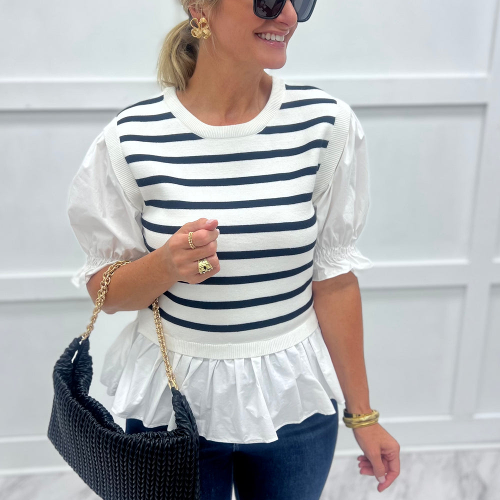 Sissy Stripe Sweater Top