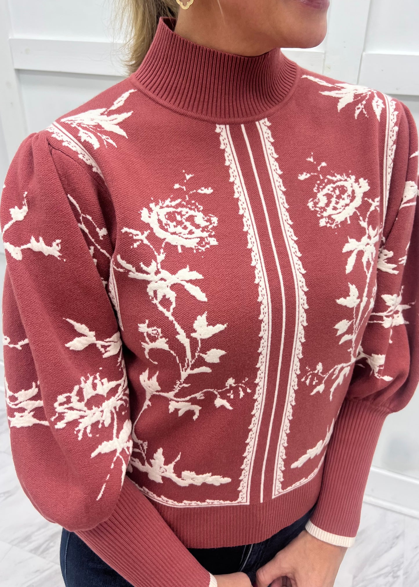 Fanciful Floral Sweater