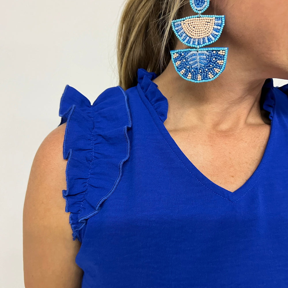 
                      
                        Regan Ruffle Top (royal blue) - FINAL SALE
                      
                    