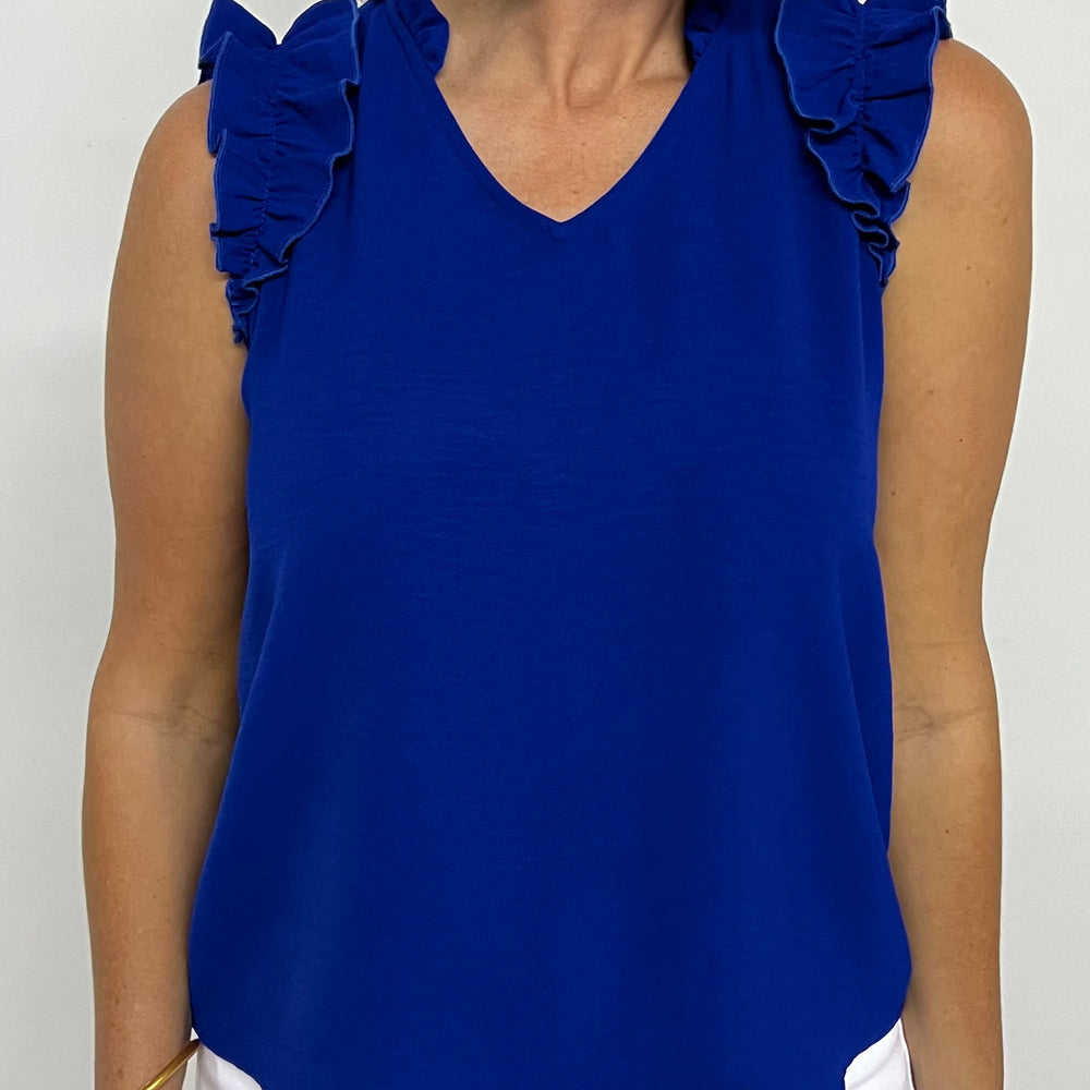 
                      
                        Regan Ruffle Top (royal blue) - FINAL SALE
                      
                    