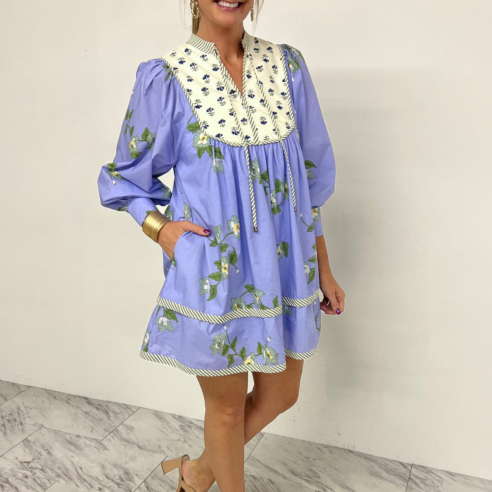 Britton Blue Floral Dress