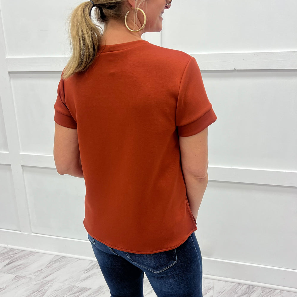 Gal On The Go Scuba Top (Rust)