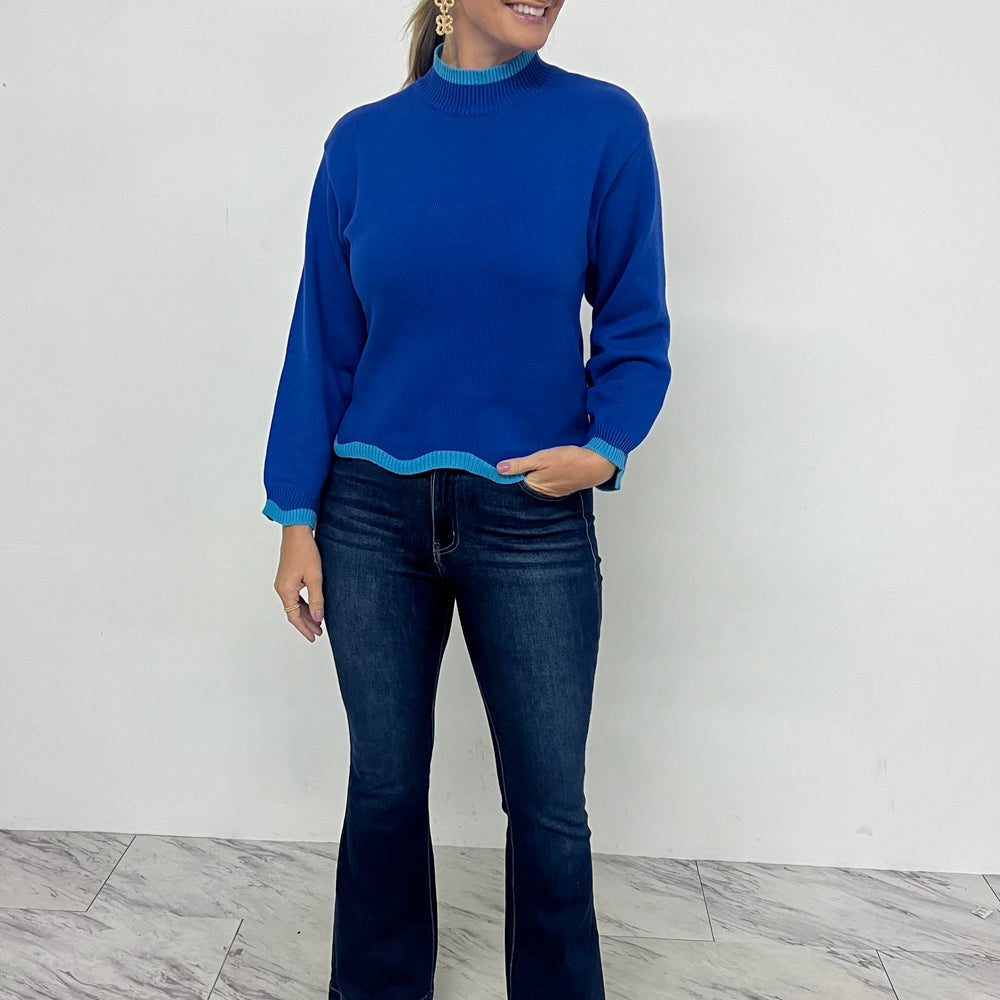 
                  
                    Macie Scallop Sweater (Blue)
                  
                