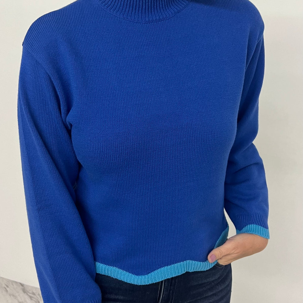 
                  
                    Macie Scallop Sweater (Blue)
                  
                