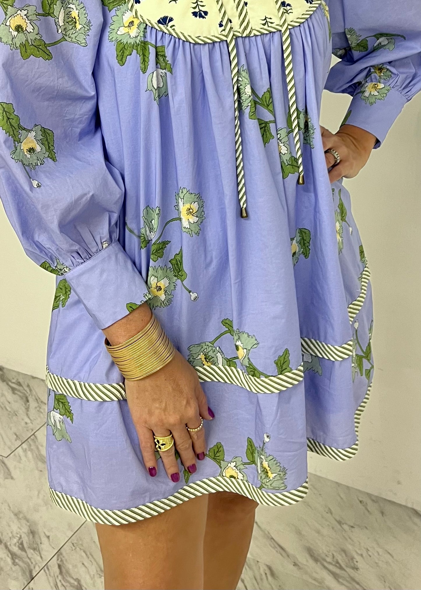 Britton Blue Floral Dress