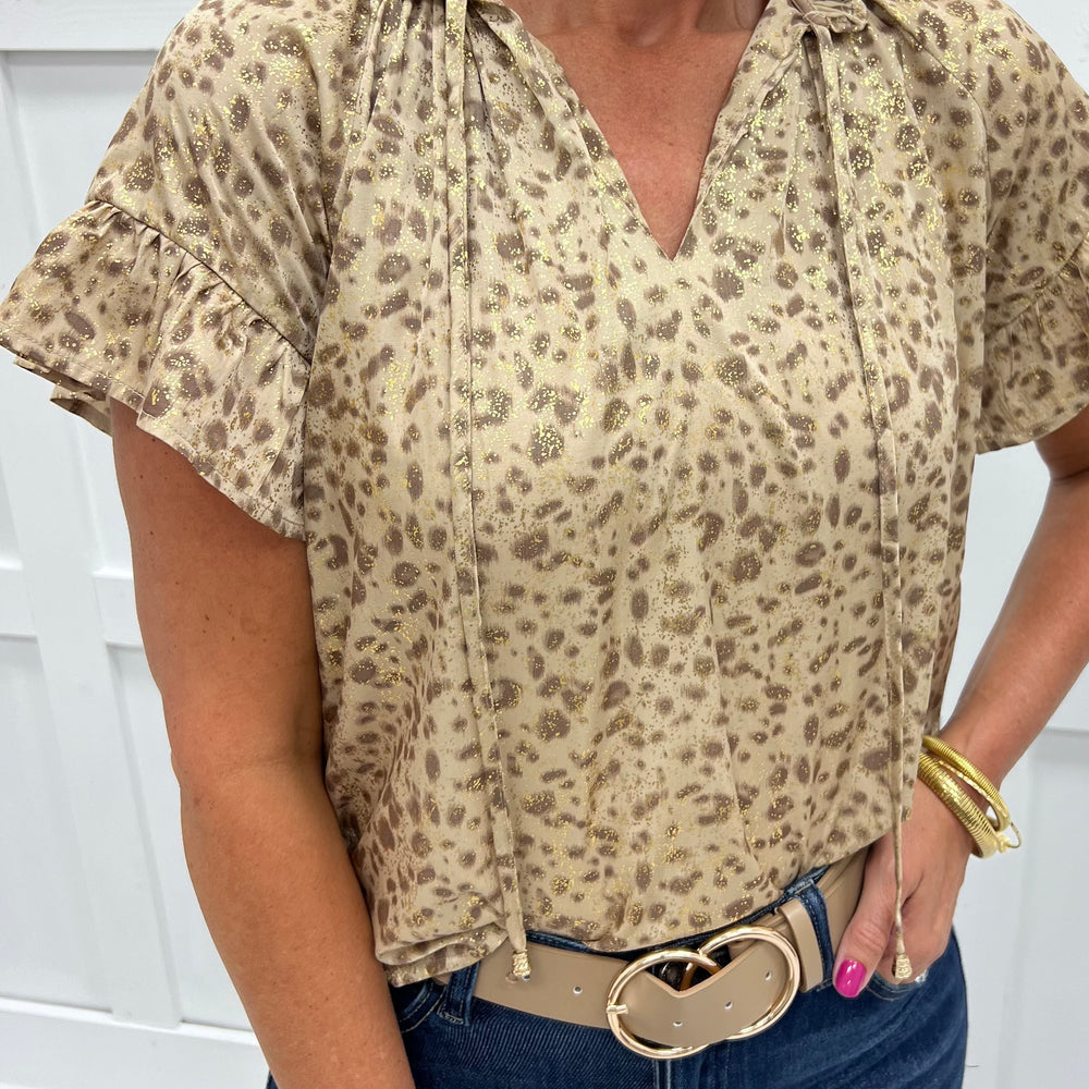 
                  
                    Athena Shimmer Leopard Top
                  
                