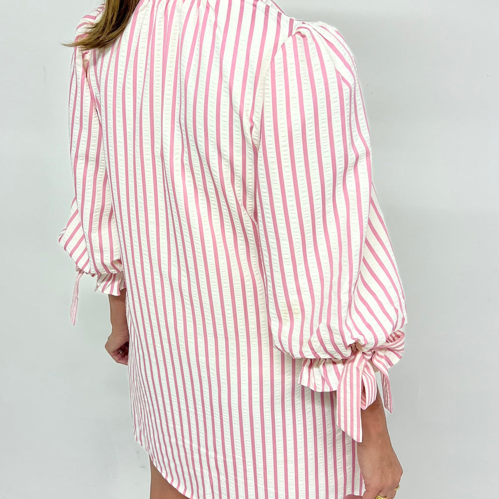 
                  
                    Archer Stripe + Tie Sleeve Dress
                  
                