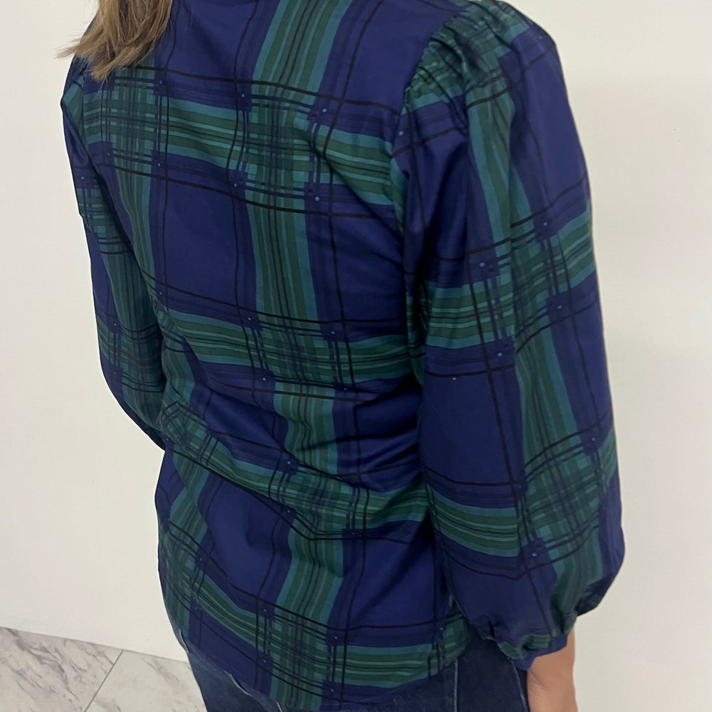 
                  
                    Happy Holiday Plaid + Button Top- FINAL SALE
                  
                