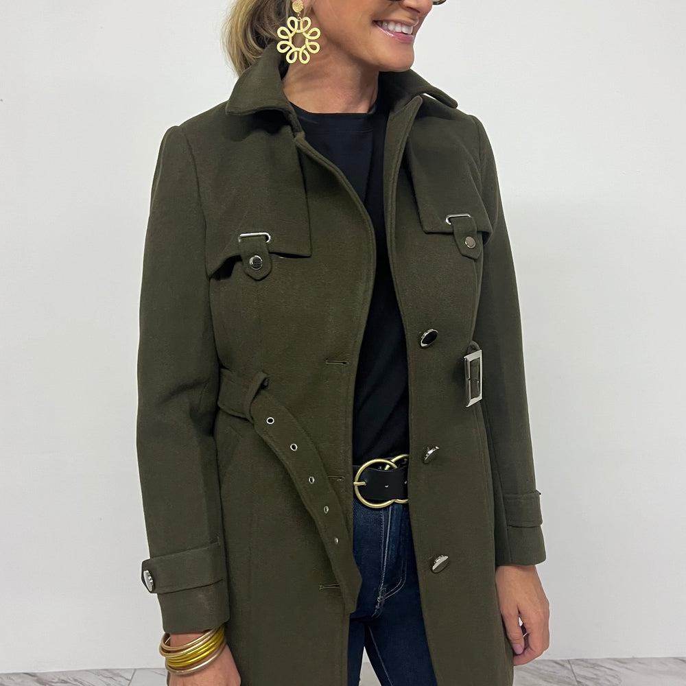 
                      
                        Avery Belted Coat (Olive) - FINAL SALE
                      
                    