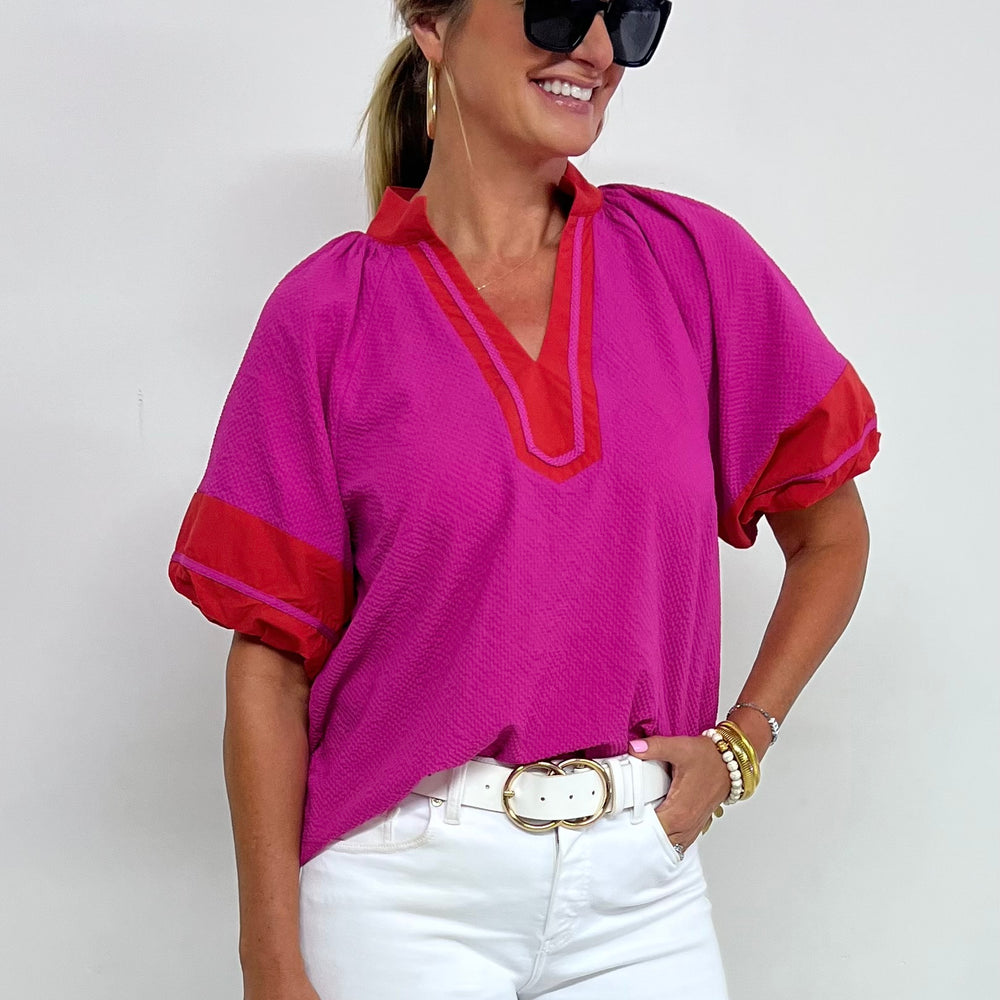 Adora V.Neck + Textured Top