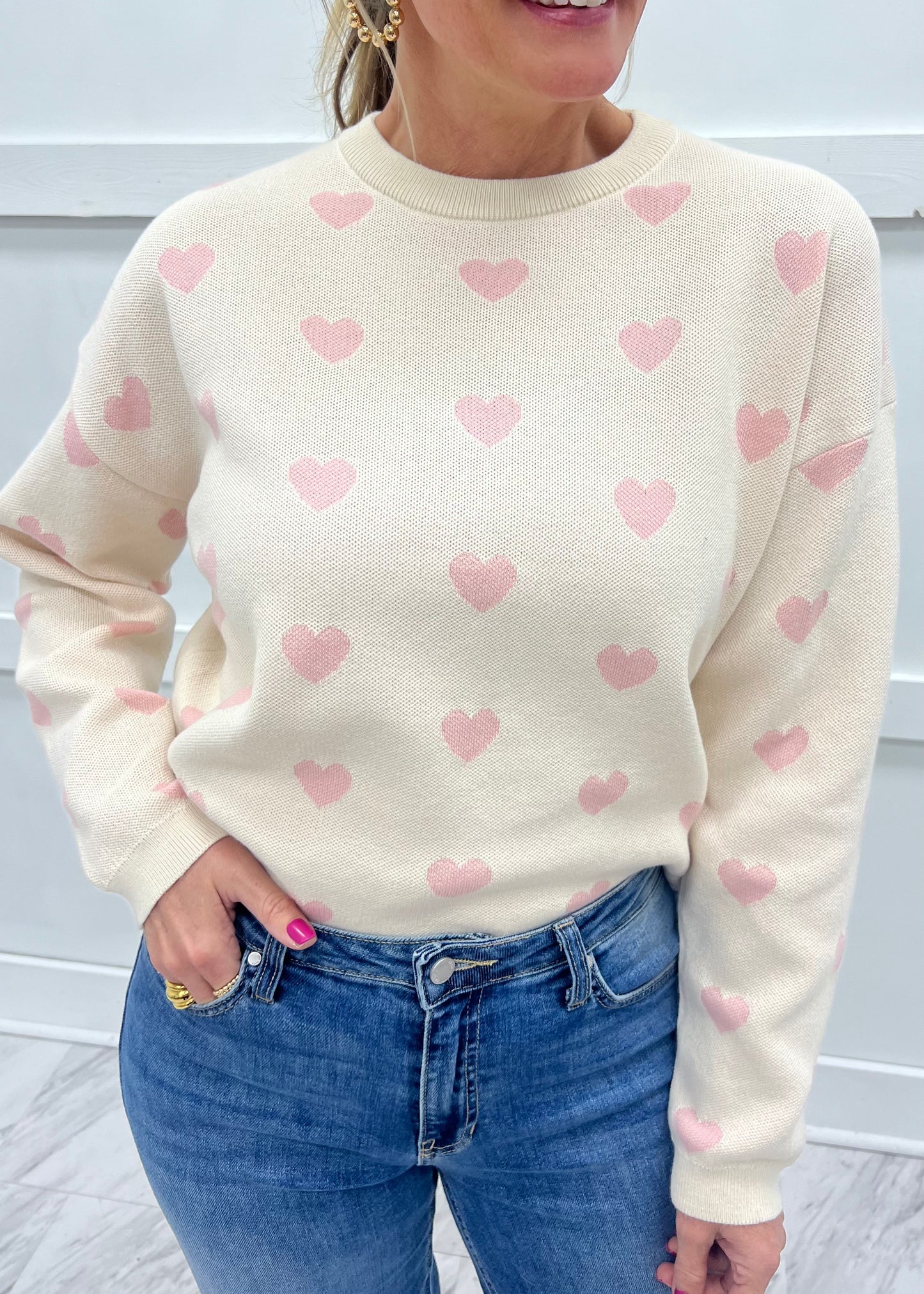 Follow Your Heart Sweater (Cream)
