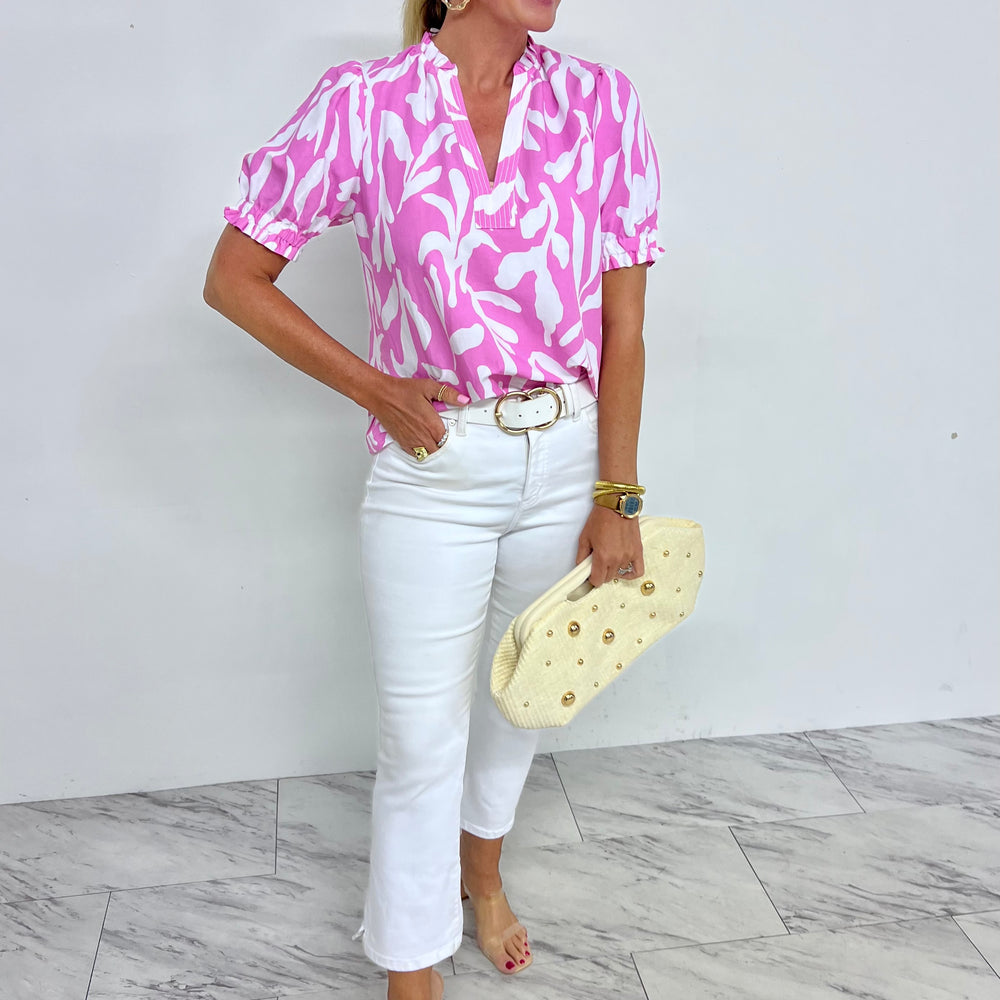 Gemini Pink Print Top