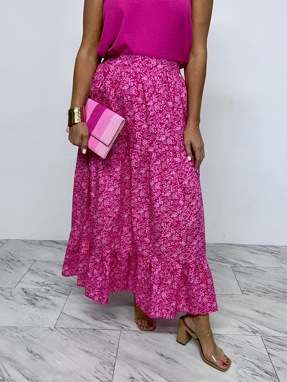 Pink Palisades Maxi Skirt - FINAL SALE