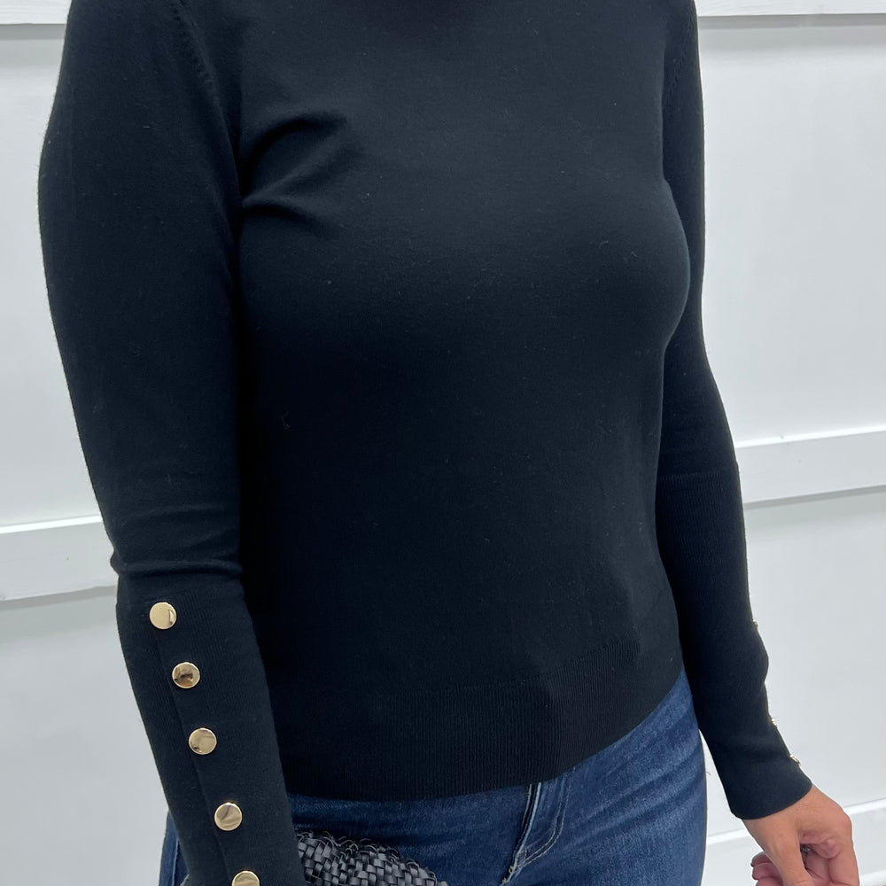 
                  
                    Veronica Black + Button Sleeve Sweater
                  
                