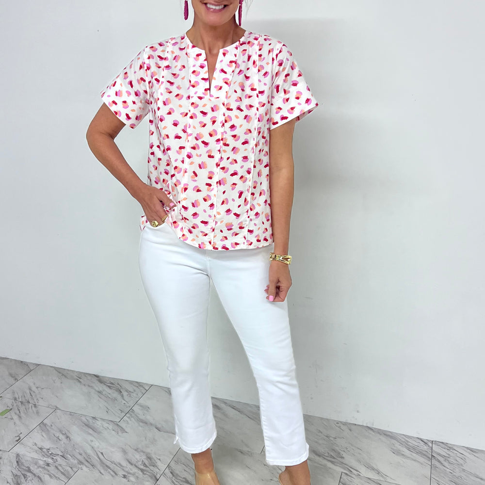 
                  
                    Jules Pink Spotted Top
                  
                