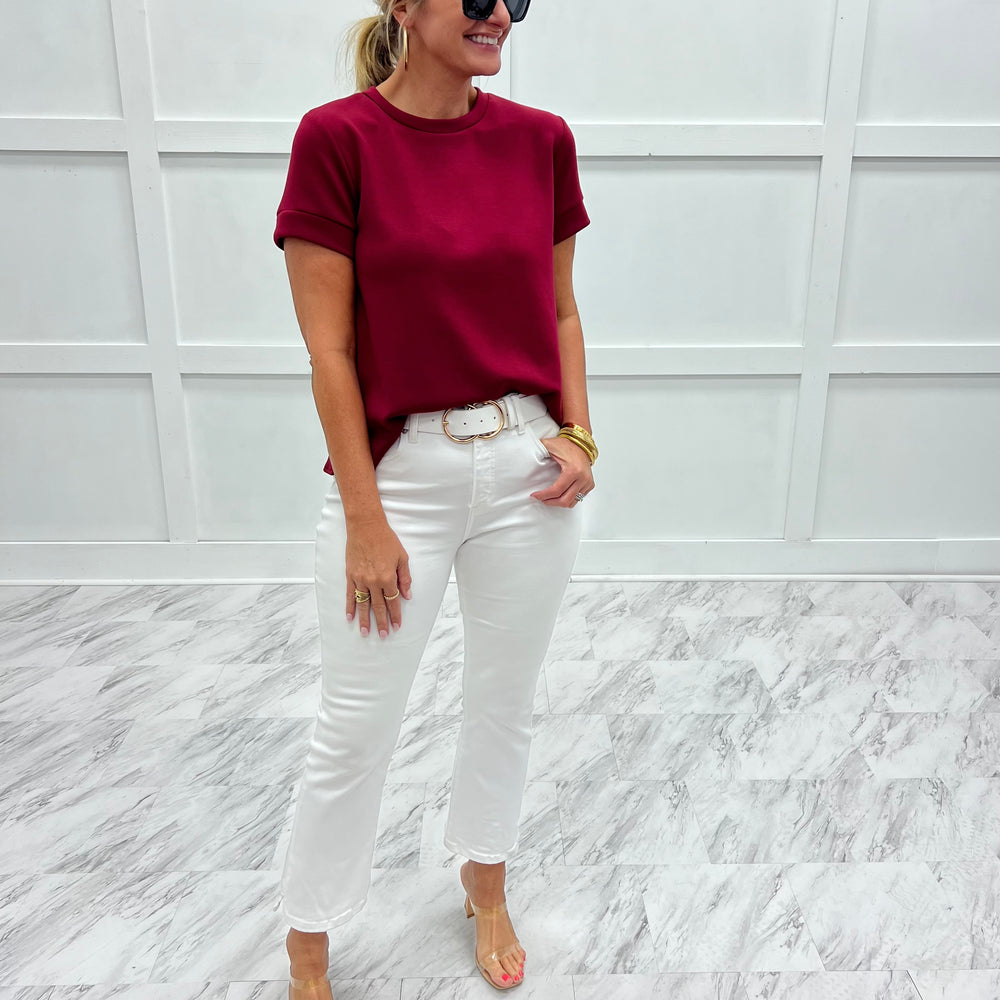 Gal On The Go Scuba Top (Wine)